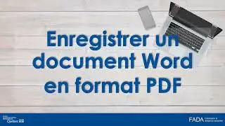 Enregistrer un document Word en format PDF