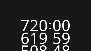 720 Minute Countup Timer