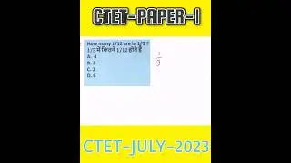 How many 1/12 are in 1/3 ? #shorts #basicmaths #ctet2023