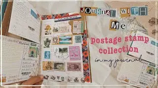 Postage Stamp Spread - Junk Journal with Me - 15 Minutes Creative Journaling Series