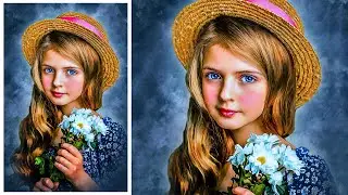 Photoshop 2020 tutorial in telugu || Girl Photo Oil Paint Effect  || Color Grading Tutorial