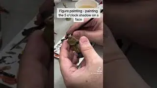 Painting the 5 O’clock shadows on a face