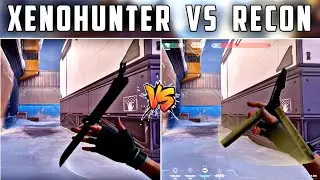 XENOHUNTER KNIFE VS RECON BALISONG COMPARISON || WHAT IS THE BEST MILITARY KNIFE SKIN IN VALORANT ||