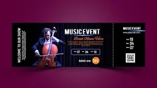 Professional Event Ticket Design | Photoshop cc Tutorial
