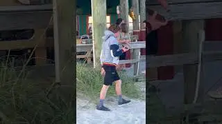 Sneaky Beach Hat Throw Prank! 
