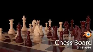 Blender 3D Chess Board modeling/sculpting (timelapse)