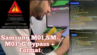 Samsung M01,SM-M015G Format + Frp bypass - unlock tool by Alpha_Fixer