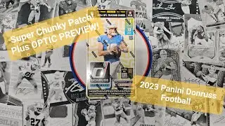 OPTIC PREVIEW CARD! Super Chunky Patch! 2023 Panini Donruss Football