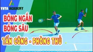 Cách Giết Bóng Ngắn Và Phòng Thủ Gài Bóng Sâu Vào Chân Tennis Forehand, Backhand | VNTA Academy
