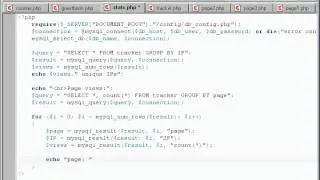 VIDEO TUTORIAL PHP & MySQL Course 18 Writing a Stat Tracker