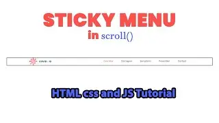 How to create Sticky Menu Bar || HTML and CSS