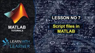 Script Files || Lesson#07 || MATLAB Tutorial ||  Urdu/Hindi