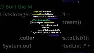 How to Merge And Sort Two Lists using AddAll ( ) and Union Method ( ) ||Java Streams