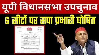 यूपी विधानसभा उपचुनाव के लिए 6 सीटों पर सपा के प्रभारी घोषित