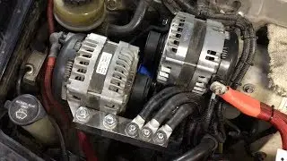 Установка двух генераторов в авто ( 500 amp ) Installing Dual Alternators