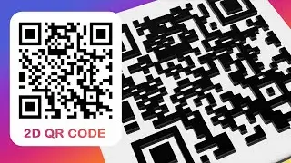 2d QR code convert to 3d #qrcode #3d #blander
