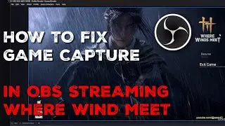 How to fix OBS game capture Streaming Where Winds Meet.