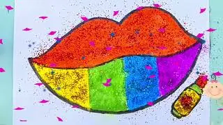 Bolalar uchun lab rasm chizish / Рисование губ для детей / Drawing lips for children