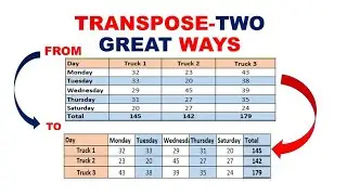 Transpose in Excel- Switch Columns into Rows and viseversa