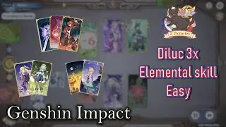 Diluc 3 x Elemental Skill Easy Deck | Genshin Impact TCG