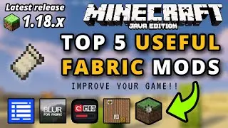Minecraft Java 1.18.1 Top 5 Best Useful Fabric Mods For Minecraft 1.18.1 (My Useful Fabric Mods)