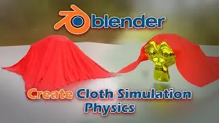 Learn Blender 3D | Create Cloth Simulation Physics | in 2 Minutes #blender #3d #viral