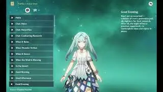 Faruzan voice-over: Good Evening  (Genshin Impact eng)