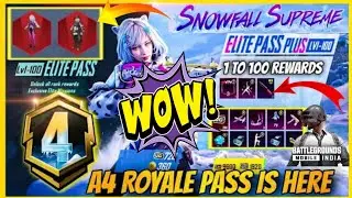 Unveiling the Highly Anticipated BGMI New A4 Royal Pass: A Complete 1 to 100 Rewards Review!
