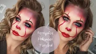 Pennywise Makeup Tutorial - IT Clown - Halloween Cosplay Makeup