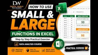 How to Use SMALL & LARGE Functions in Excel | Step by Step Practical Exercise
