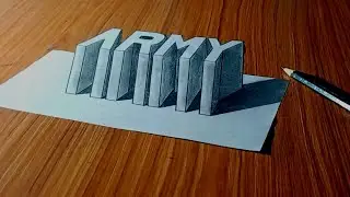 How To Draw A 3D Drawing.3D army Drawing.  Sova art.