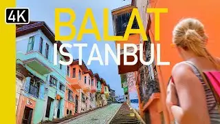 (cc) Walking Tour of Vibrant Balat, Istanbul 2024 | What's it like? 4K HDR