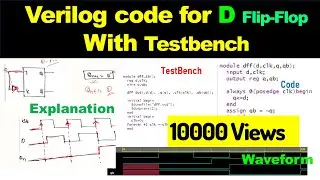 Verilog code for D Flip Flop with Testbench