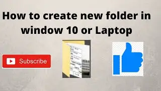 how to create new folder in windows 10|how to create new folder in laptop