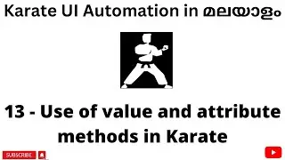 value & attribute methods in Karate | Karate UI Automation Tutorials for Beginners | Malayalam | #13