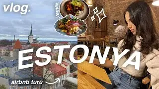 Tallinn Estonya gezi vlog 🍩 airbnb turu, tallinn gece hayatı, gezilecek yerler, restoranlar