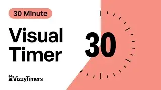 30 Minute Visual Countdown Timer For Classroom, Parents, Kids, ADHD focus, Workouts, by Vizzy Timers