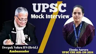 Zinnia Aurora & Deepak Vohra Sir Short Interview | UPSC 