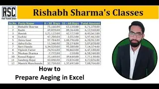 How to Prepare Customer/Vendor  Aeging Summery in Excel.