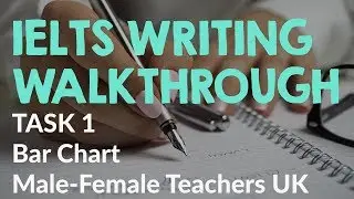 IELTS Task 1: percentage of male and female teachers in six different types of educational setting