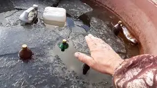 I'm preparing a container of water for winter.