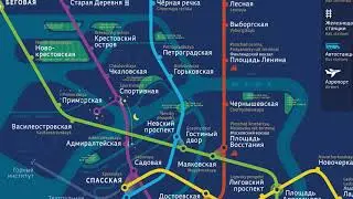 Экскурсия по схеме метро Санкт-Петербурга версии от 22 июля 2019 года