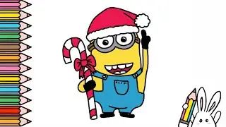 Draw Minions at Christmas 🎄