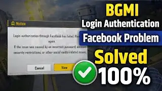 Bgmi Login Authentication Facebook Problem | Bgmi Facebook ID Login Problem | Bgmi Login Problem 