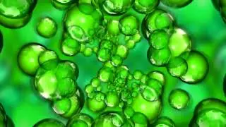 Футаж №127 Зеленые пузыри