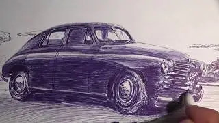 Как нарисовать ГАЗ М20 