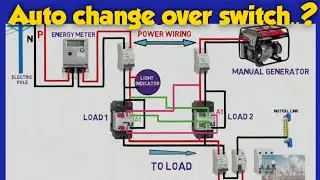 how to make auto change over switch | automatic changeover switch for generator