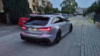 Audi Rs6 C8 2021 1200 HP 4.0 V8 Crazy Exhaust and V8 sound Pops and bangs 