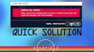 STARFIELD: Fix Unassigned Weapon Error 
