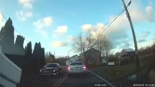 dashcam- reckless driver cut me off on double solid line and all most rear ended suv
